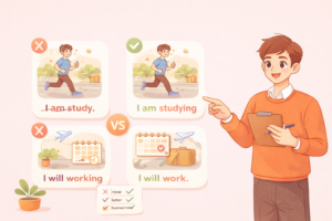 5 lỗi thường gặp và cách khắc phục khi dùng thì hiện tại tiếp diễn, tương lai đơn