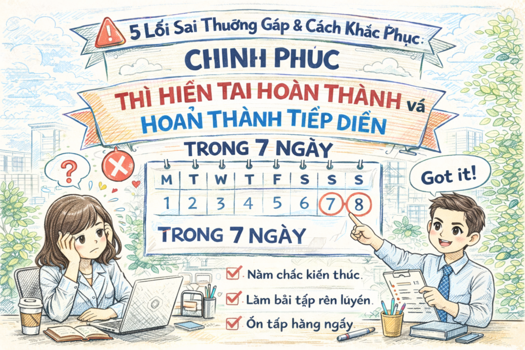 Chinh Phục Thì Hiện Tại Hoàn Thành và Hoàn Thành Tiếp Diễn Trong 7 Ngày