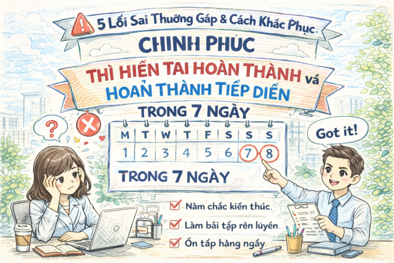 Chinh Phục Thì Hiện Tại Hoàn Thành và Hoàn Thành Tiếp Diễn Trong 7 Ngày