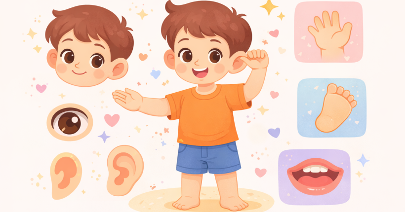 Từ Vựng Tiếng Anh Cho Bé 4 Tuổi Chủ Đề Bộ Phận Cơ Thể (Body Parts)